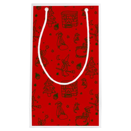 feestelijke kerstviering befana red klein cadeauzakje (Voorkant)