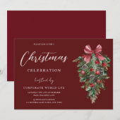 Feestelijke kerstviering kaart (Voorkant / Achterkant)