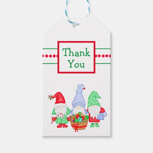 feestelijke kerstvoordrachten Dank u Label Cadeaulabel (Voorkant)