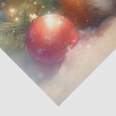 Feestelijke Kerstvos Baby en Moeder Decoupage Tissuepapier (Detail)