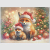 Feestelijke Kerstvos Baby en Moeder Decoupage Tissuepapier (Voorkant)