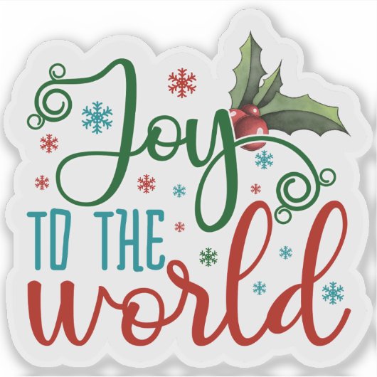 Feestelijke kerstvreugde en kleuren sticker (Voorkant)