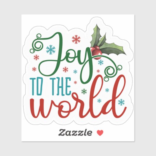 Feestelijke kerstvreugde en kleuren sticker (Vel)