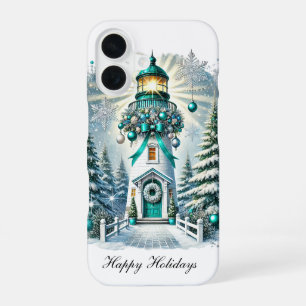 Feestelijke Kerstvuurtoren Vakantie aanpasbaar iPhone 16 Hoesje