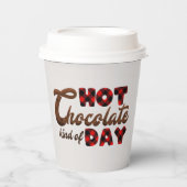 feestelijke kerstwarme chocolade als een soort dag papieren bekers (Voorkant)