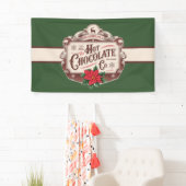 Feestelijke kerstwarme chocoladereep verkopers spandoek (Insitu)