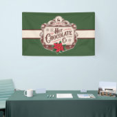 Feestelijke kerstwarme chocoladereep verkopers spandoek (Beurs)