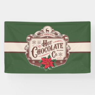 Feestelijke kerstwarme chocoladereep verkopers spandoek