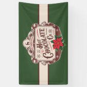 Feestelijke kerstwarme chocoladereep verkopers spandoek (Verticaal)