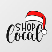 feestelijke kerstwinkel lokaal raamsticker (Vel)