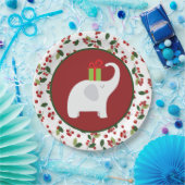 feestelijke kerstwitte olifant papieren bordje (Feest)