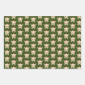 feestelijke kerstzeugen inpakpapier vel (Voorkant 3)