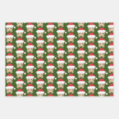 feestelijke kerstzeugen inpakpapier vel (Voorkant 2)