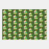 feestelijke kerstzeugen inpakpapier vel (Voorkant)