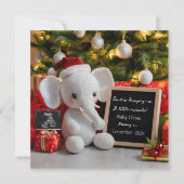 Feestelijke kerstzwangerschapsaankondiging kaart (Voorkant)