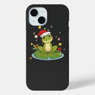 Feestelijke Kikker Kring - Knuffel Kerstkikker op iPhone 15 Case