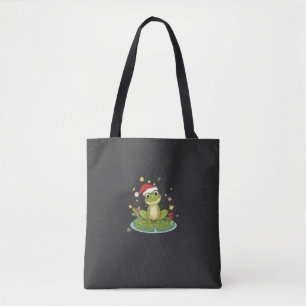 Feestelijke Kikker Kring - Schattige Kerstkikker o Tote Bag