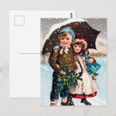 feestelijke kinder kerstfeestdag briefkaart (Voorkant / Achterkant)