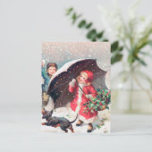 feestelijke kinder kerstfeestdag briefkaart (Staand voorkant)