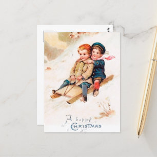 feestelijke kinder kerstfeestdag briefkaart