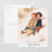 feestelijke kinder kerstfeestdag briefkaart (Voorkant / Achterkant)