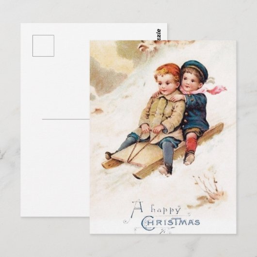 feestelijke kinder kerstfeestdag briefkaart (Voorkant / Achterkant)