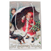 feestelijke kinder kerstfeestdag medium cadeauzakje (Voorkant)