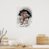 feestelijke kinder kerstfeestdag poster (Keuken)