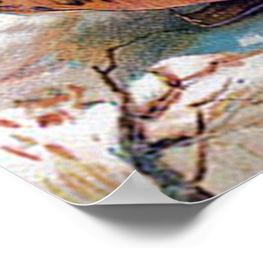 feestelijke kinder kerstfeestdag poster (Hoek)