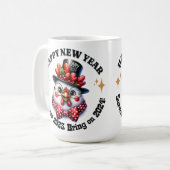 Feestelijke Kip Nieuwjaar 2024 mok (Voorkant links)