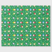 Feestelijke Kitschy Gnome en Snowflake Wrapping Pa Cadeaupapier (Vlak)