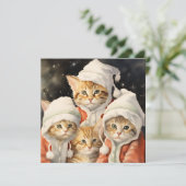 Feestelijke Kittens Kaart (Staand voorkant)