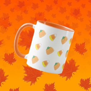 Feestelijke Klassieke Candy Corn En Pompoen Oranje Mok