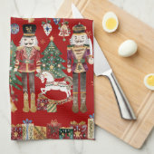 Feestelijke klassieke Notenkraker Soldiers Kerstmi Theedoek (Quarter Fold)