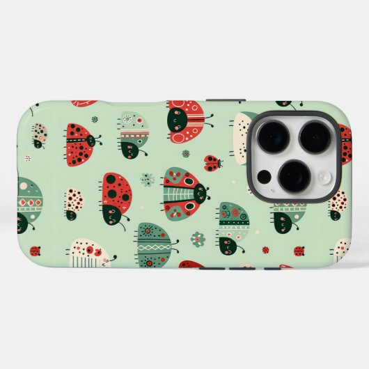 Feestelijke kleine beestjes Case-Mate iPhone case (Achterkant (horizontaal))
