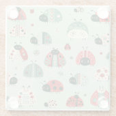 Feestelijke kleine beestjes glazen onderzetter (Achterkant)