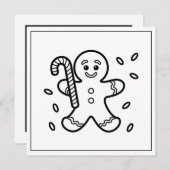 Feestelijke kleur liefhebbers Kerstmis ontbijtkoek Feestdagenkaart (Voorkant / Achterkant)