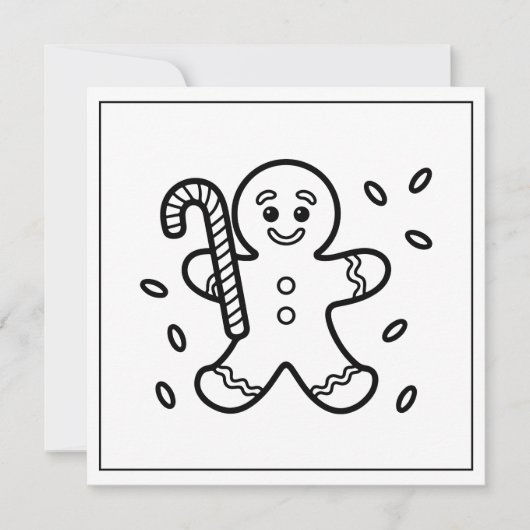 Feestelijke kleur liefhebbers Kerstmis ontbijtkoek Feestdagenkaart (Voorkant)