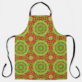 Feestelijke Kleuren Abstracte Vloeibare Mandala Ku Schort