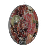 Feestelijke kleurenkunst dartbord (Voorkant Links)