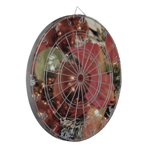 Feestelijke kleurenkunst dartbord (Voorkant Links)