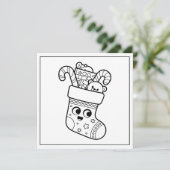 Feestelijke kleurliefhebbers Kerstkous Feestdagenkaart (Staand voorkant)