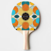 Feestelijke Kleurrijke Abstracte Patroon Personali Tafeltennisbatje (Voorkant)