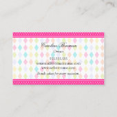 Feestelijke kleurrijke Bundt Cake Visitekaartje (Achterkant)