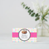 Feestelijke kleurrijke Bundt Cake Visitekaartje (Staand voorkant)