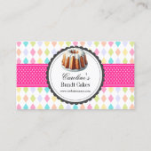 Feestelijke kleurrijke Bundt Cake Visitekaartje (Voorkant)