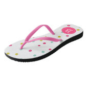 Feestelijke kleurrijke Confetti Stippen Patroon Mo Teenslippers (Schuin)