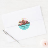 Feestelijke Kleurrijke Cupcake Cake Poppen Cookies Ronde Sticker (Envelop)