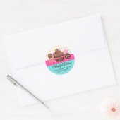 Feestelijke Kleurrijke Cupcake Cake Poppen Cookies Ronde Sticker (Envelop)