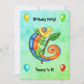 Feestelijke Kleurrijke Fantasy Lizard Ballonnen Ve Kaart (Voorkant)